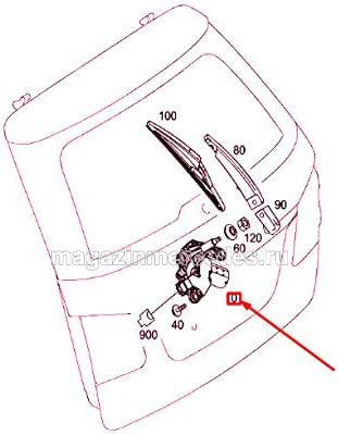 Мотор стеклоочистителя мерседес w163