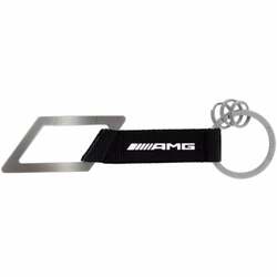  Key fob carabiner AMG emblem black white Genuine Mercedes-AMG.  2