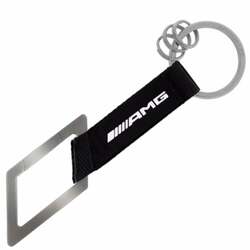  Key fob carabiner AMG emblem black white Genuine Mercedes-AMG